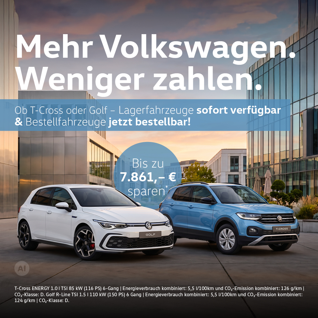 HEADER MOBILE VW GOLF TCROSS LAGERWAGEN AKTION Q4